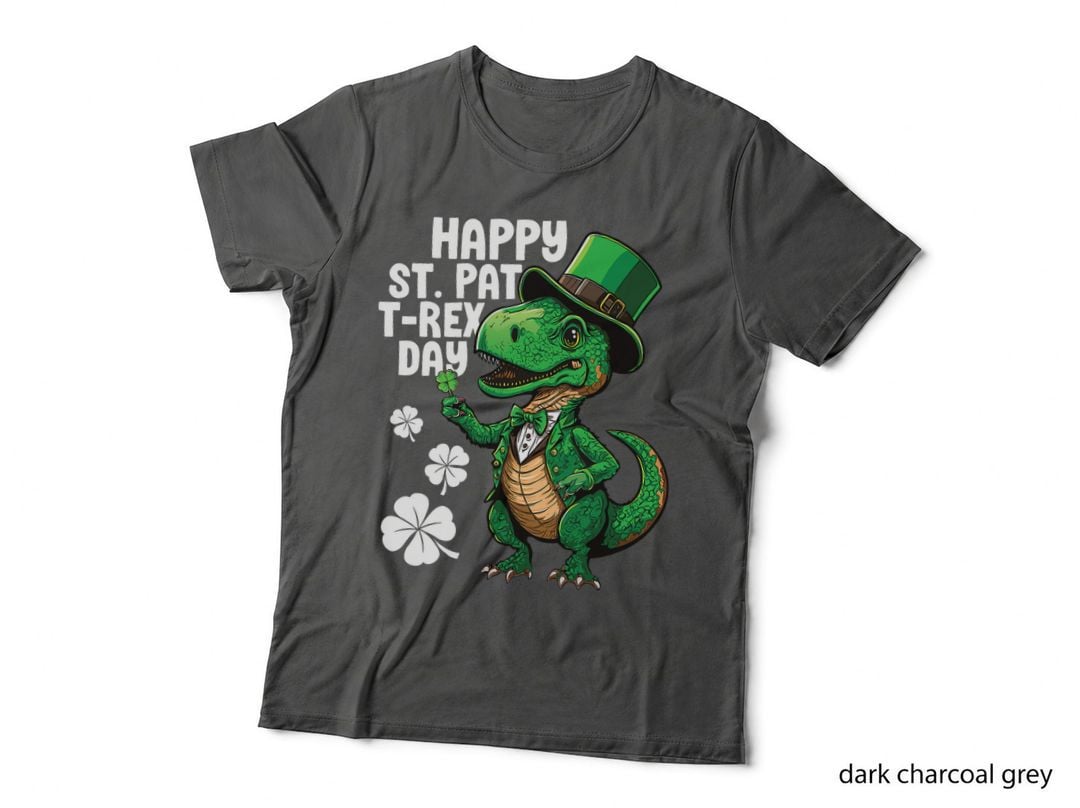 Happy St Pat T-Rex St Patricks Day Dinosaur Leprechaun Funny T-Shirt