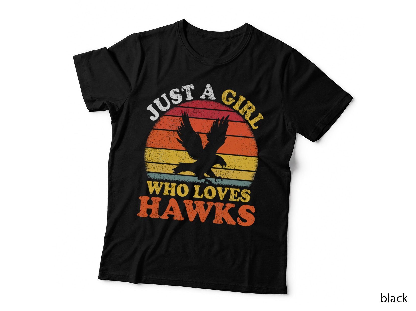 Hawk Bird Vintage Just a Girl Who Loves Hawks T-Shirt