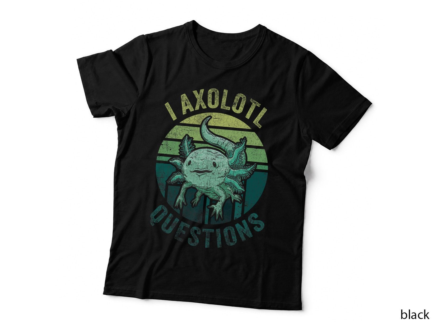 I Axolotl Questions Retro Funny Cute Axolotl Kids T-Shirt