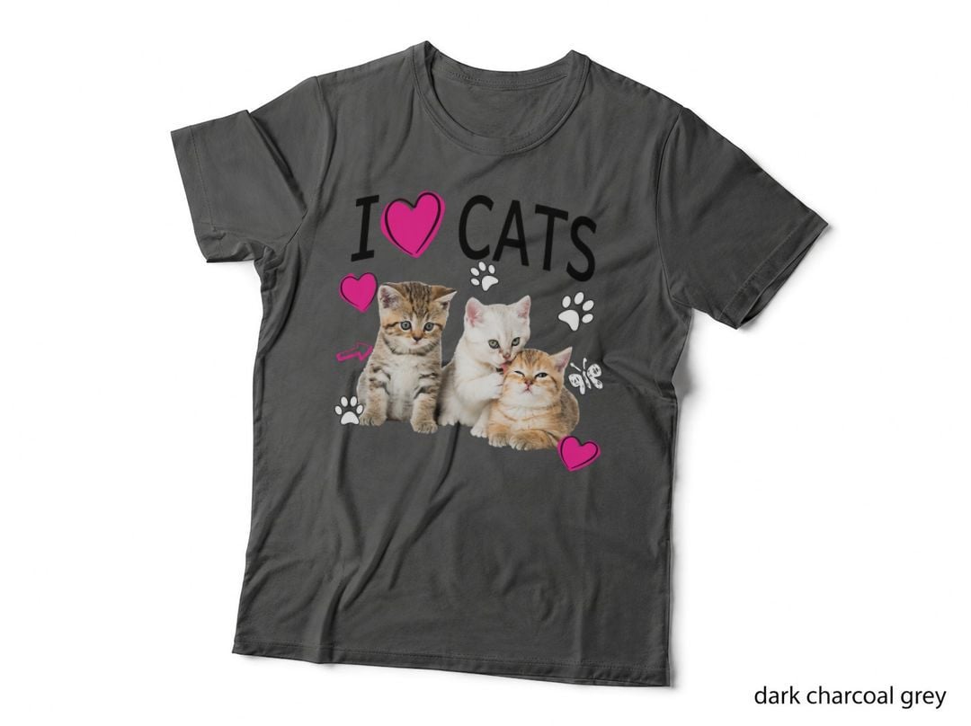 I Love Cats Shirt Cat Lover Tee - I Love Kittens, Cat Lovers Gift