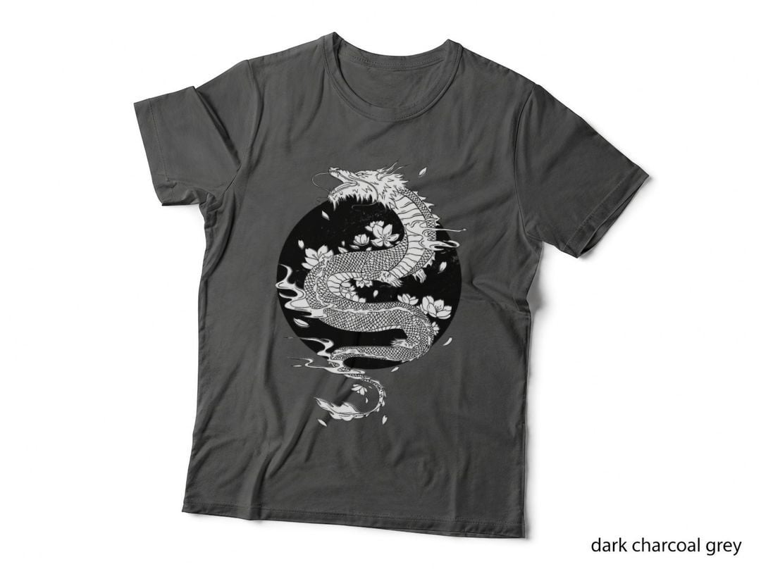 Japanese Dragon Art Japanese Flag Vintage Retro Japan T-Shirt