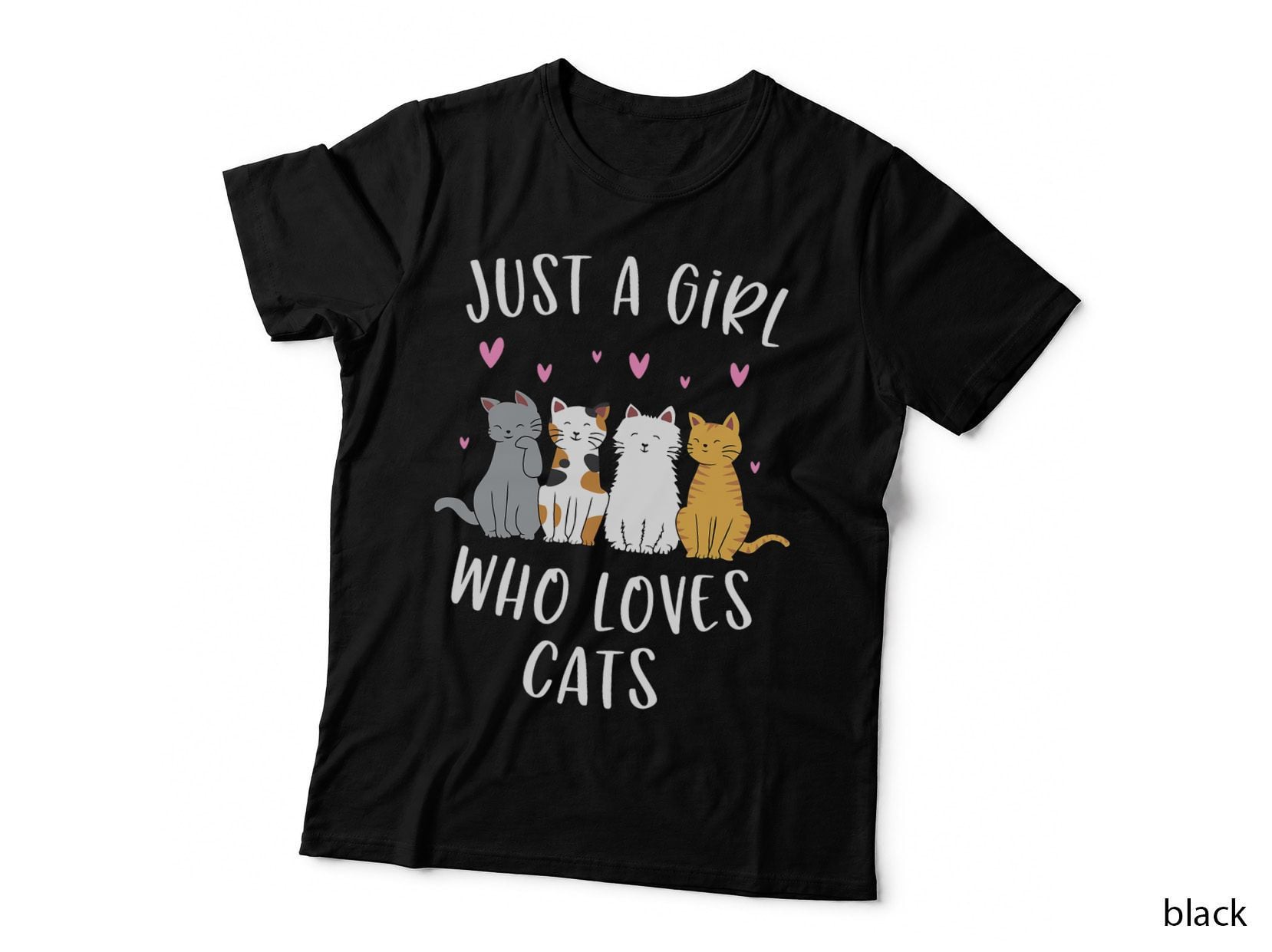 Just a Girl Who Loves Cats Cute Cat Lover T-Shirt
