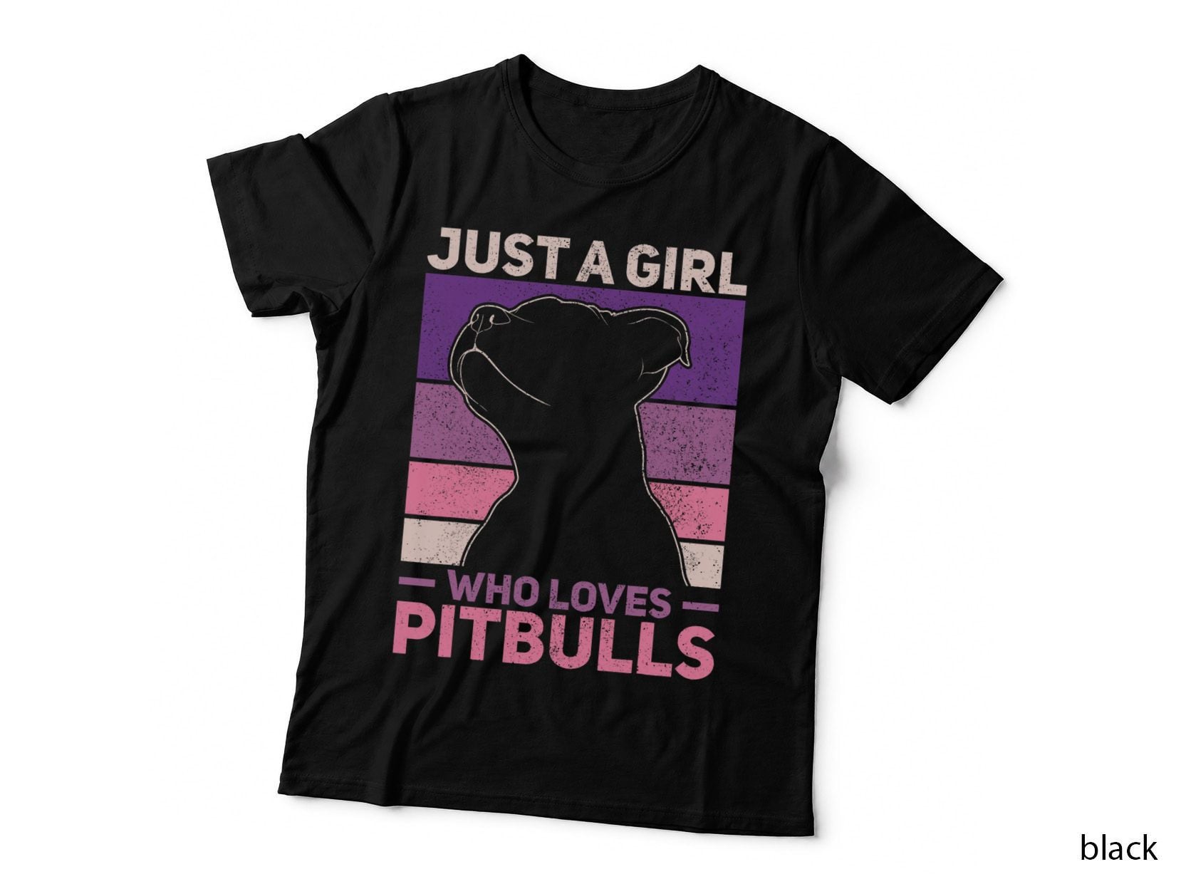 Just a Girl Who Loves Pitbull Women Pit Bull Owner Dog Lover T-Shirt