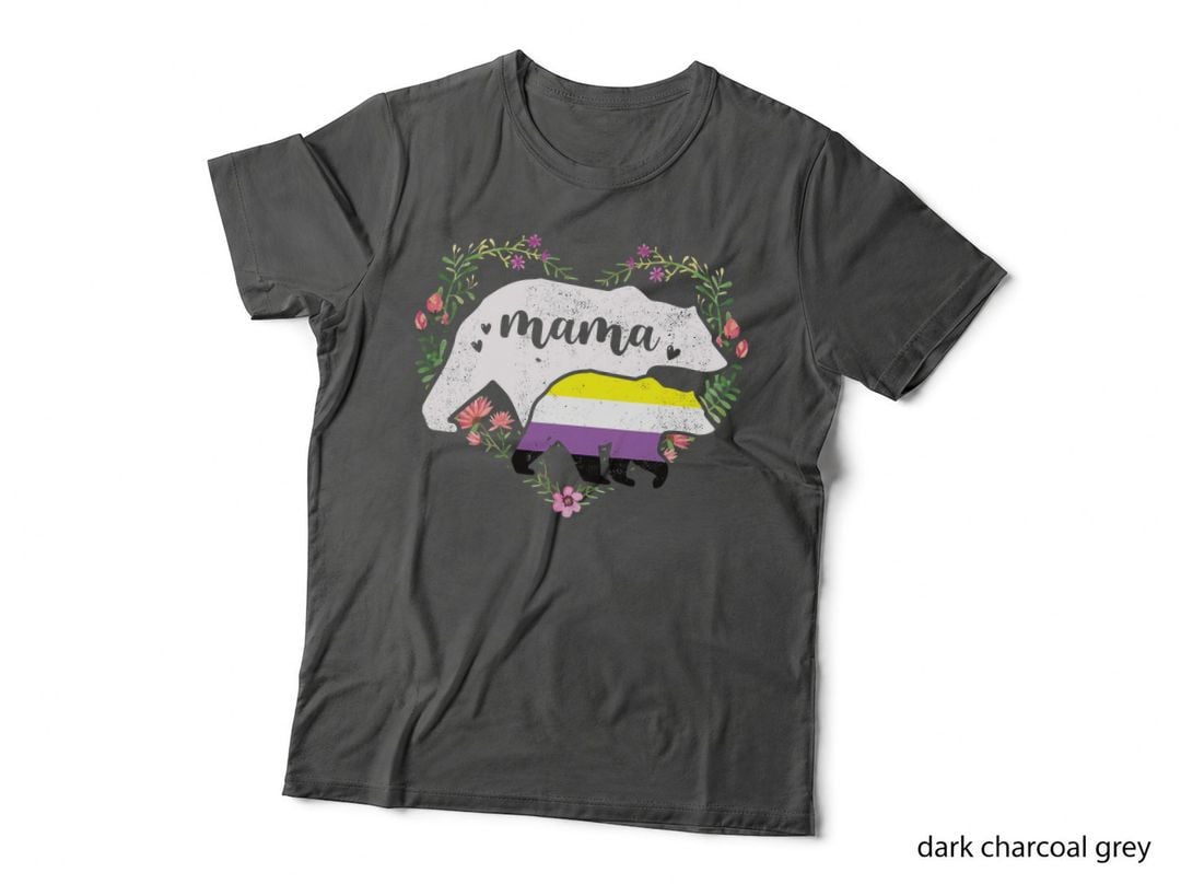LGBTQ Non-Binary Mama Bear LGBT Non-Binary Pride Enby T-Shirt