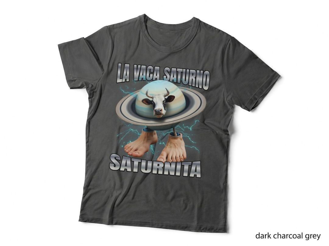 La Vaca Saturno Saturnita Premium, Space Cow, Cosmic, Futuristic T-Shirt