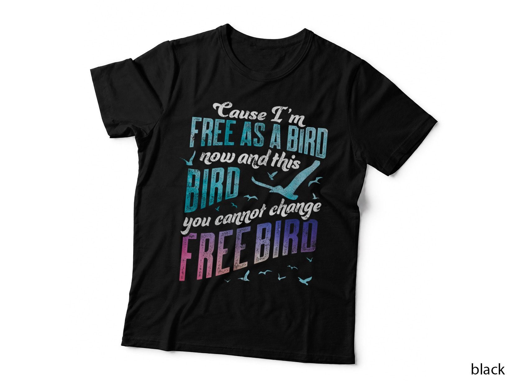Lyricverse - Free Bird by Ronnie Van Zant & Allen L. Collins T-Shirt