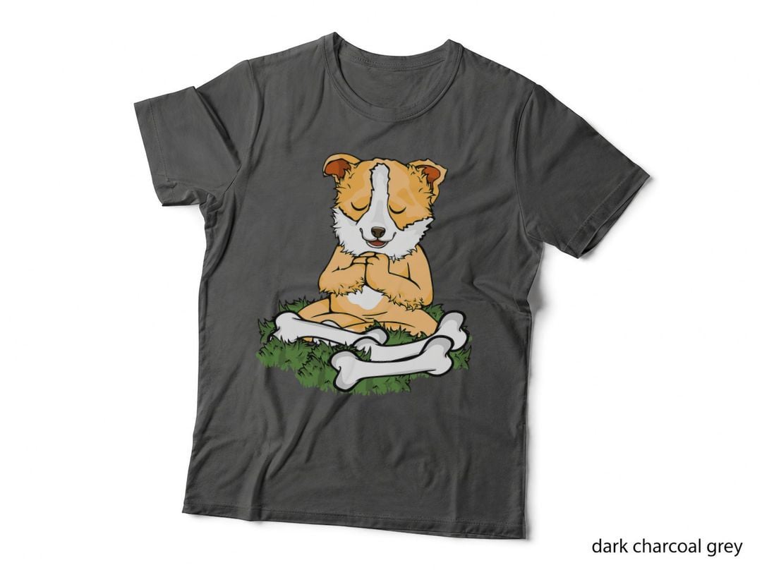 Meditating Dog Lover Yoga Women Corgi Dog Meditation T-Shirt