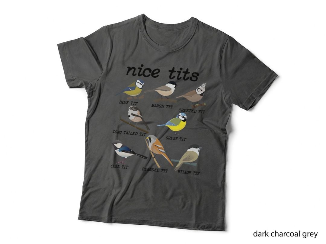 Nice Tits Funny Bird Watching, Funny Tit Birds Birdwatcher T-Shirt