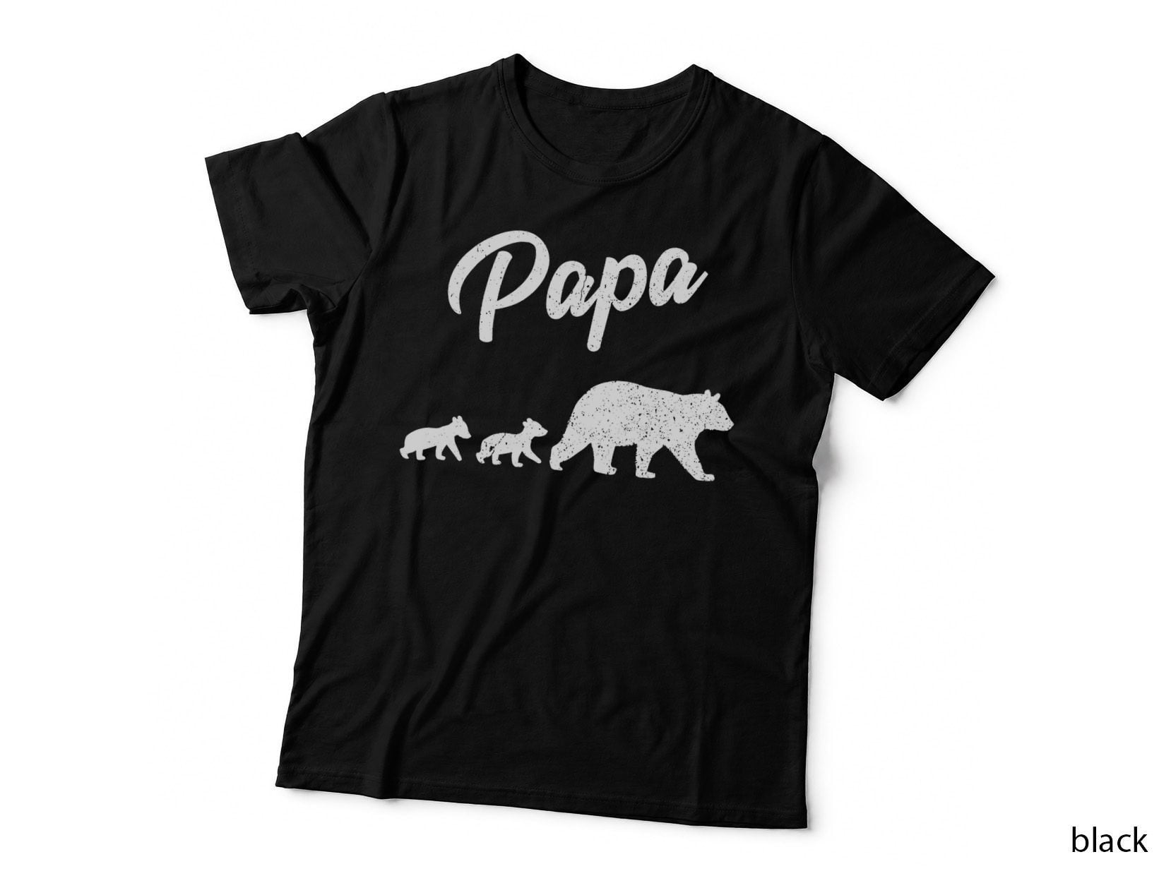Papa Bear Two Cubs Shirt Daddy Bear Twin Tshirt Papa 2 Kids T-Shirt