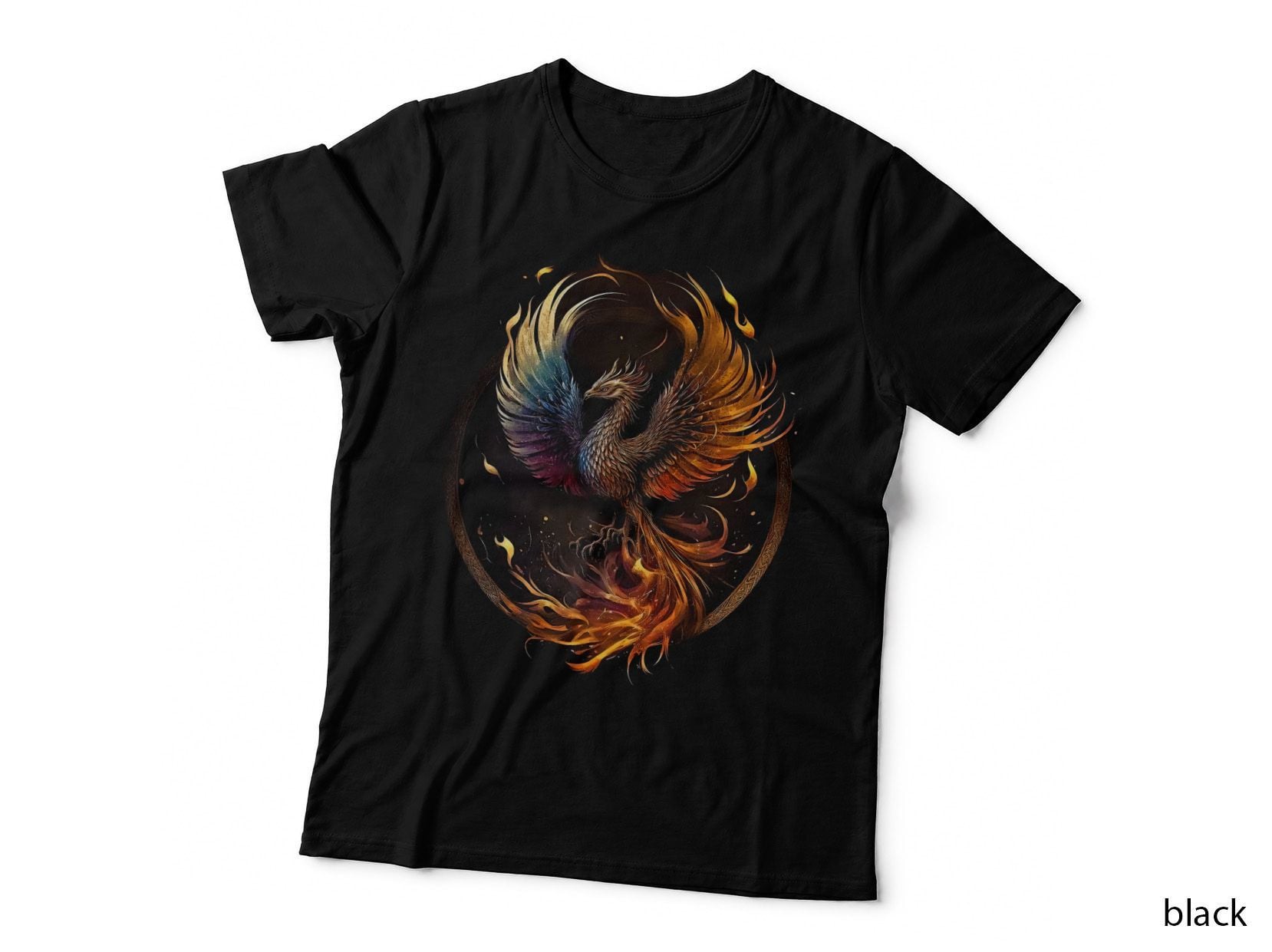 Phoenix Rising T-Shirt, Mythical Bird Print, Fantasy Apparel