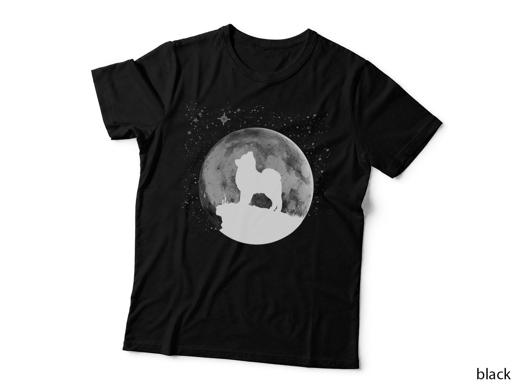 Pomeranian Dog Moon T-Shirt