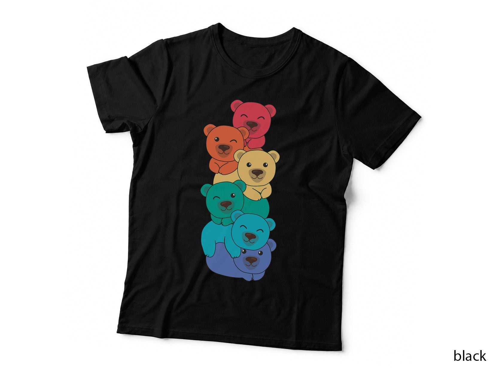 Rainbow Flag Gay Pride Lgbtq Pile Bear T-Shirt