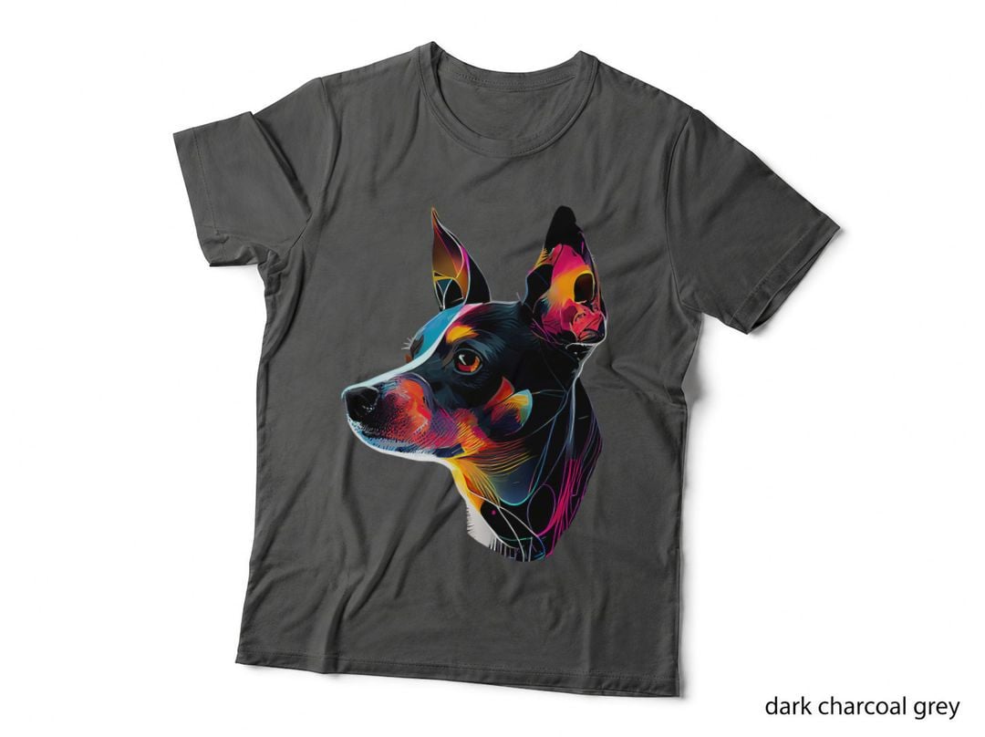 Rat Terrier Pop Art Colorful Design Rat Terrier, Dog Lover Gift T-Shirt