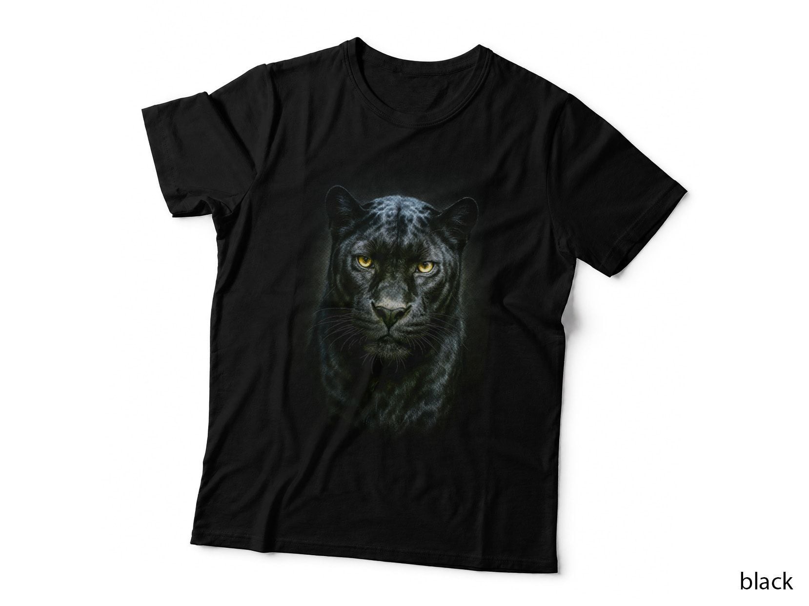 Regal Panther Portrait T-Shirt, Wildlife Print, Big Cat Lover Apparel