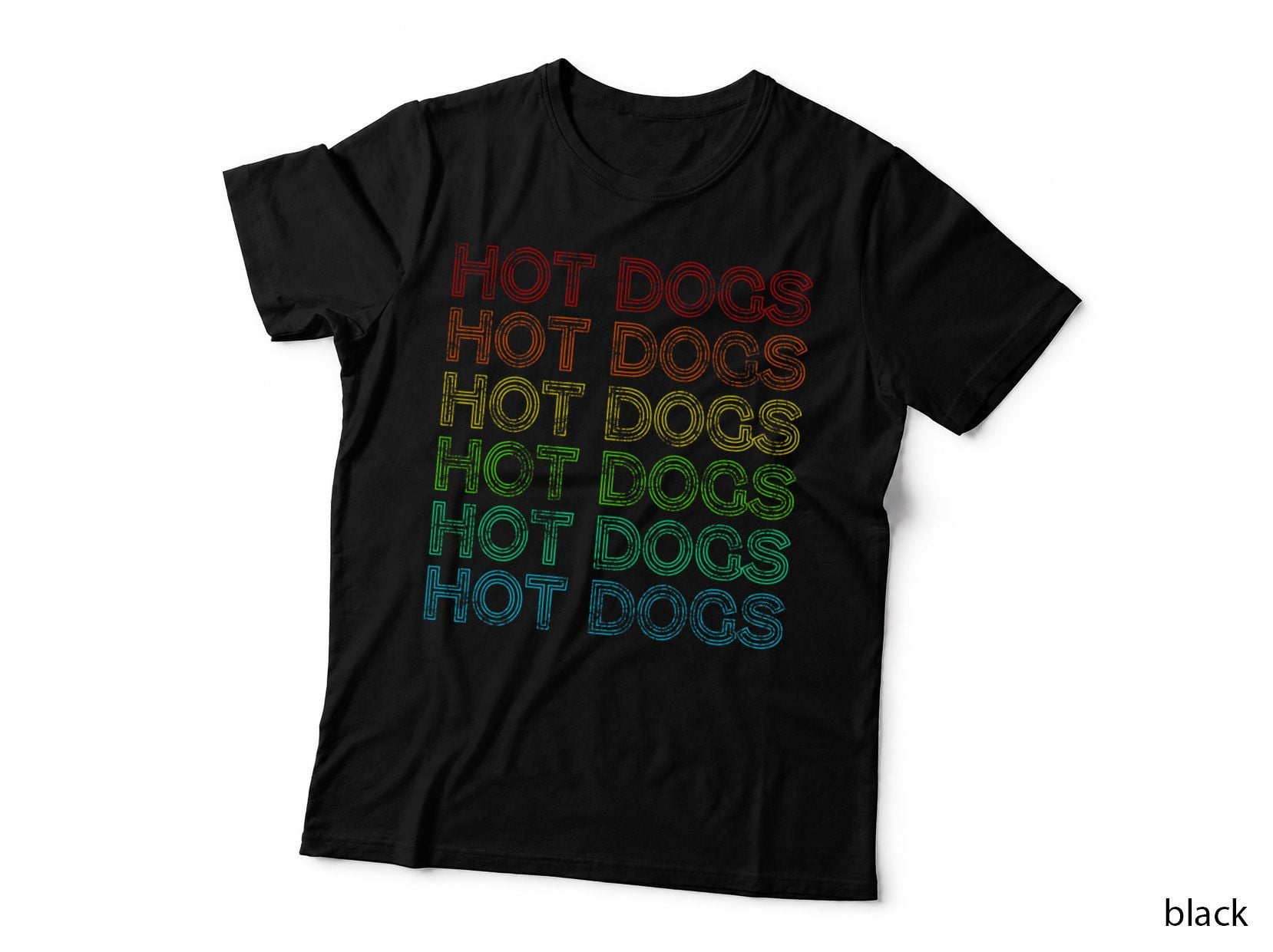 Retro Funny Hot Dog T-Shirt Vintage Food Theme Party Shirt T-Shirt