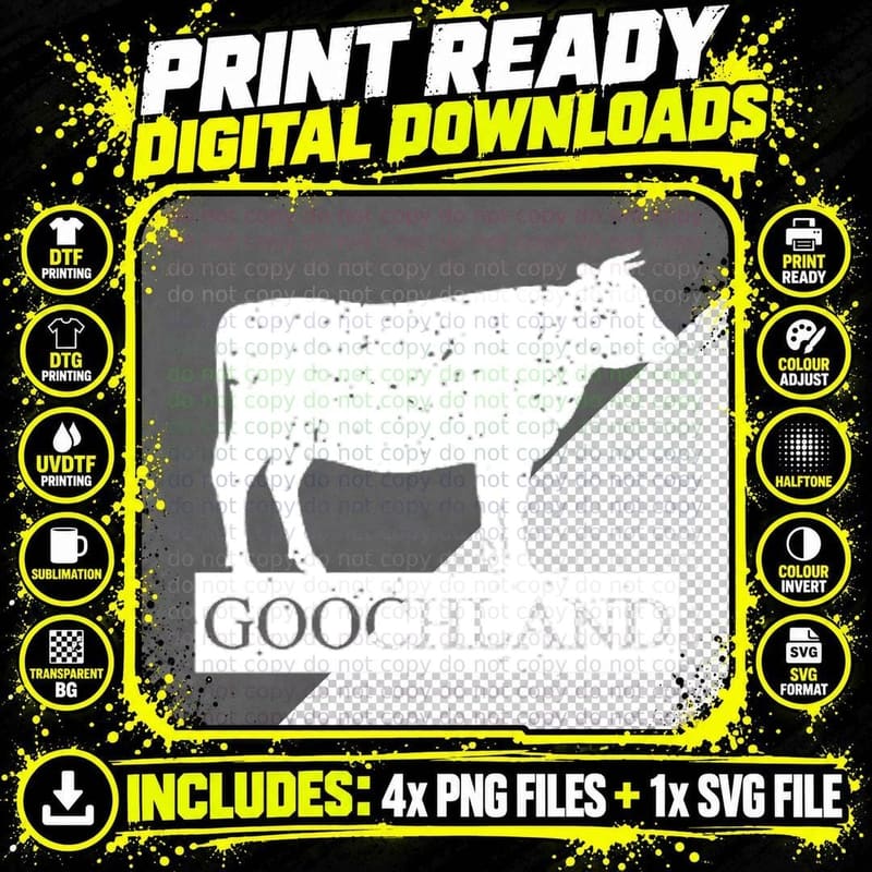 Rich Men North of Richmond Goochland Cow Funny T-Shirt Png SVG Digital Bundle