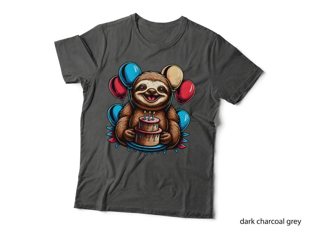 Sloth Birthday Shirt Girl Boy Mom Lazy Sloths Gift T-Shirt
