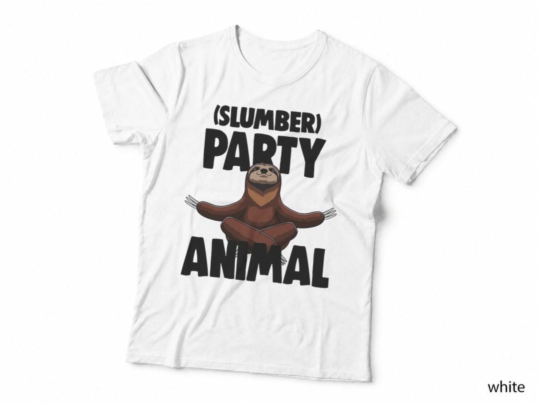 Slumber Party Animal Shirt Sloth Sleepover Squad Pajama T-Shirt