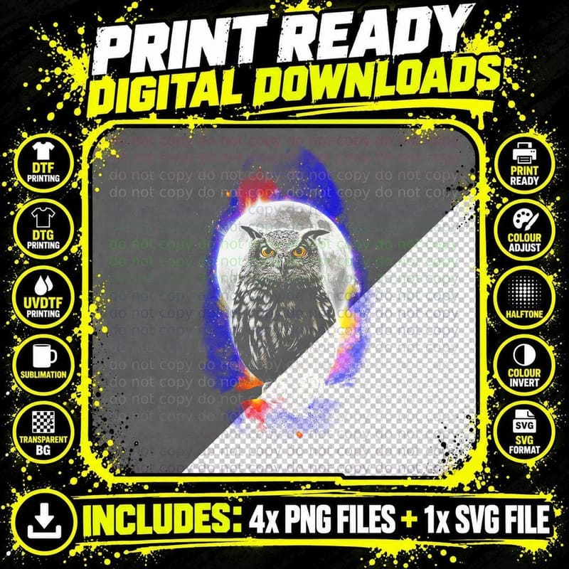 Snowy Owl T-Shirt, Bird Photography Print Png SVG Digital Bundle