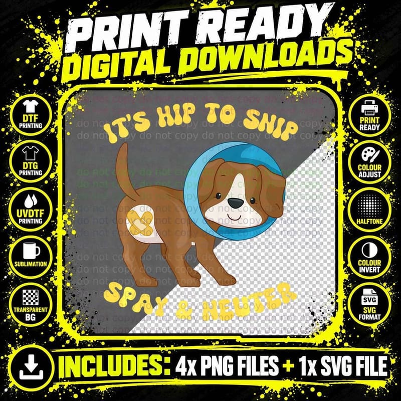 Spay Neuter Pets Shelter Rescue Veterinary Dog Cat Owner Png SVG Digital Bundle