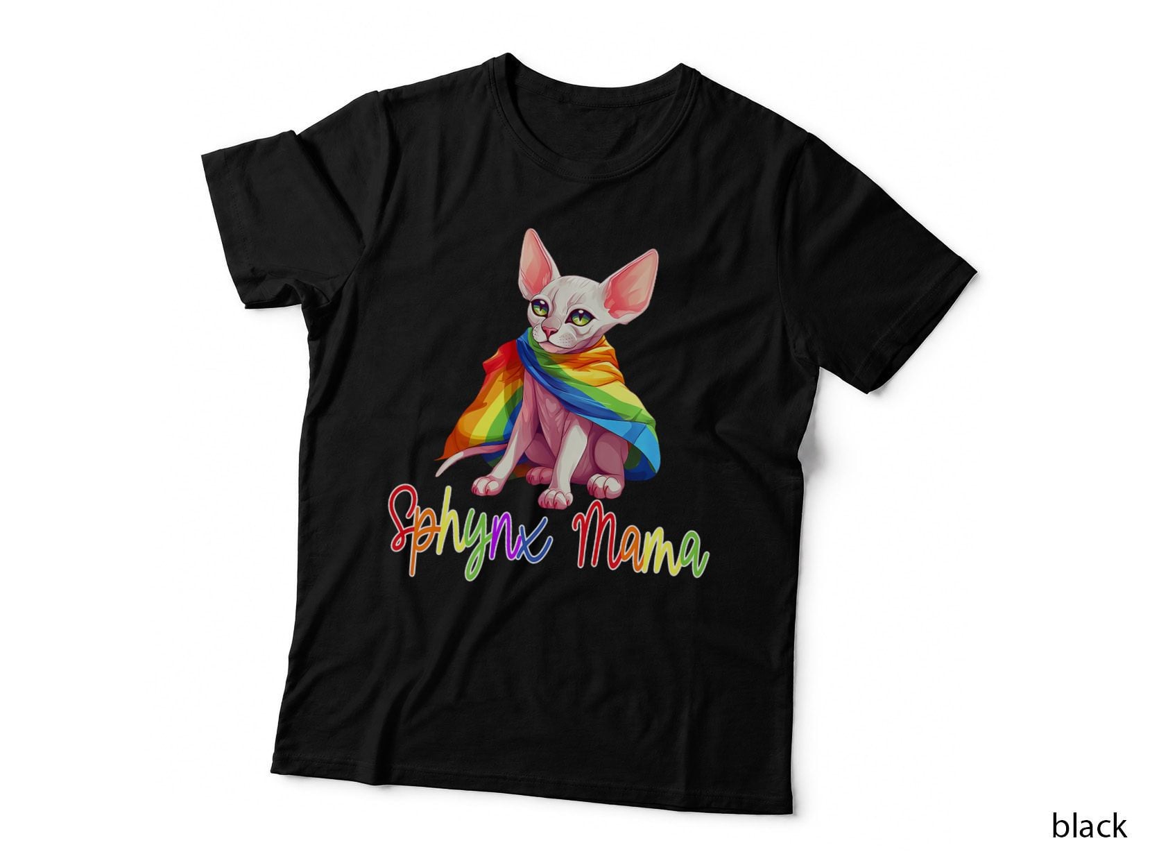 Sphynx Cat Owner Mom Mama LGBTQ Pride Lesbian Gay T-Shirt, Lover Tee