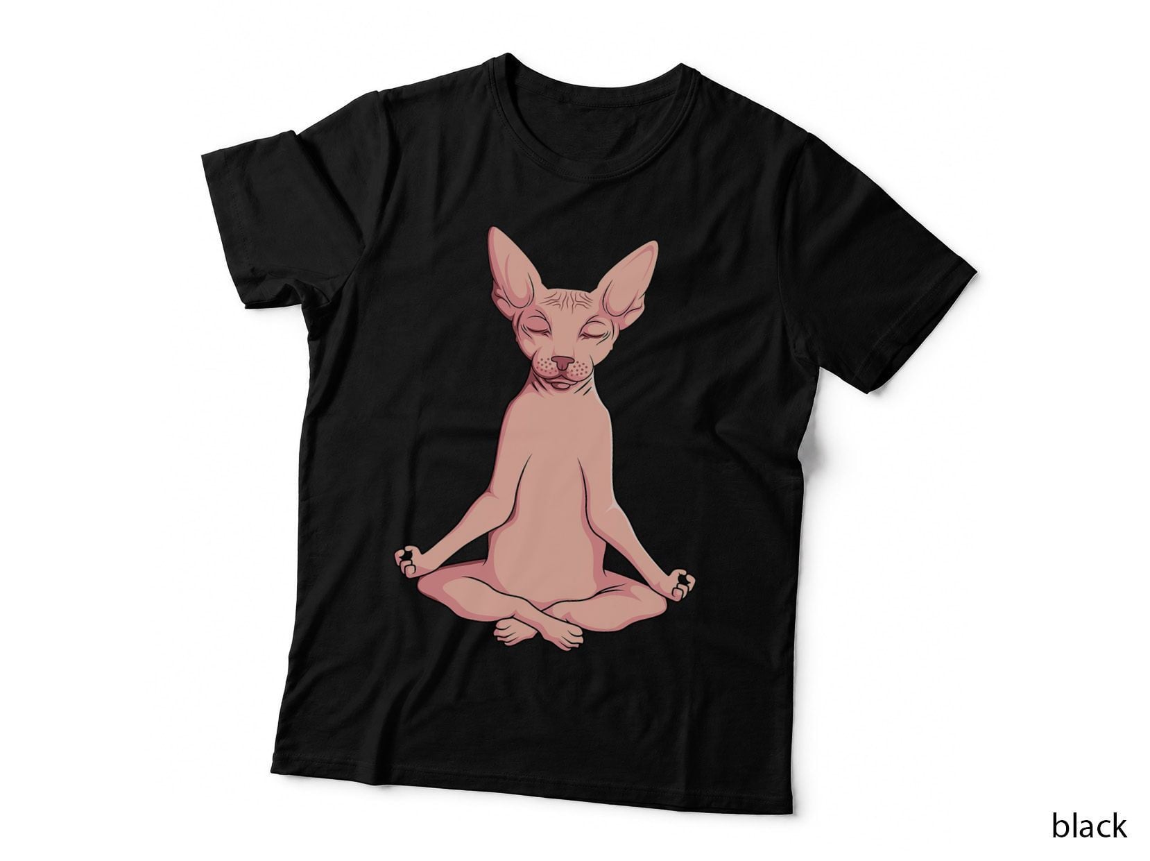 Sphynx Cat Yoga Meditation Breeder Hairless Pet Lover T-Shirt