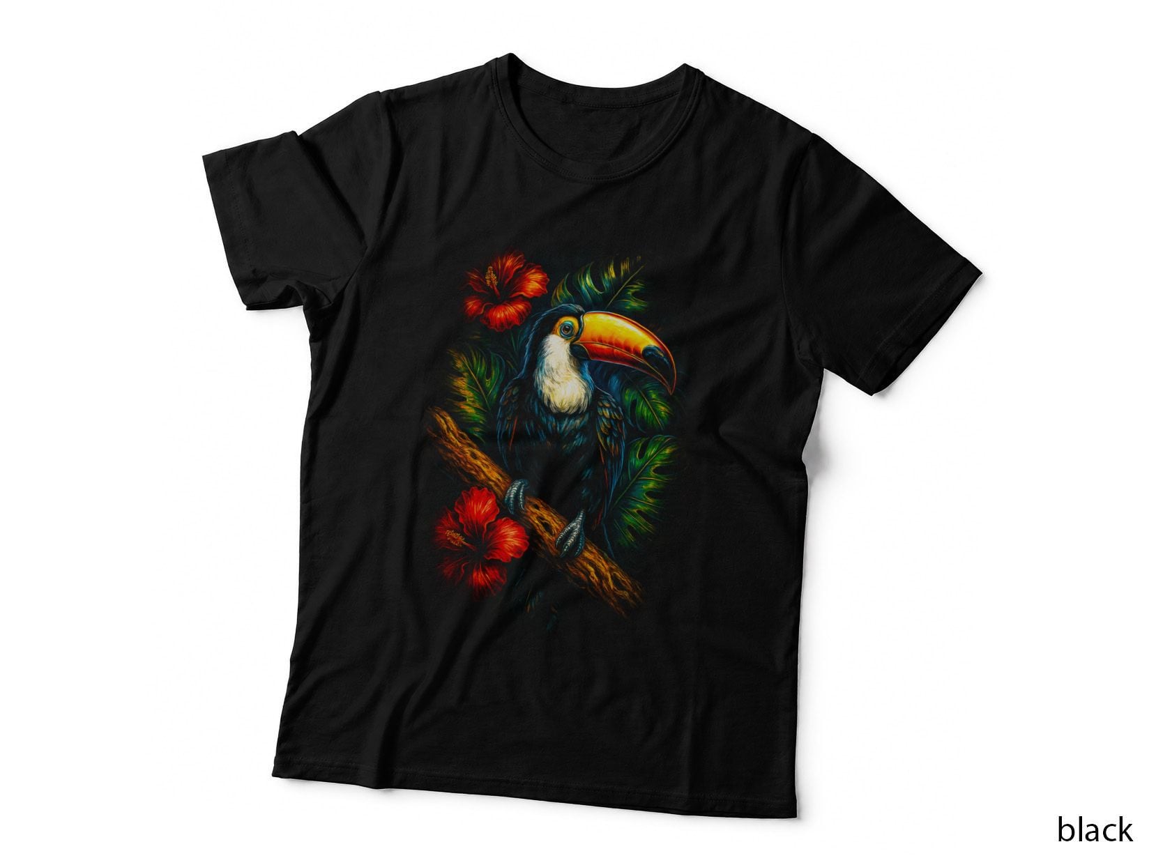 Toucan Tropical T-Shirt, Birdwatching Gift, Bird Lover Apparel