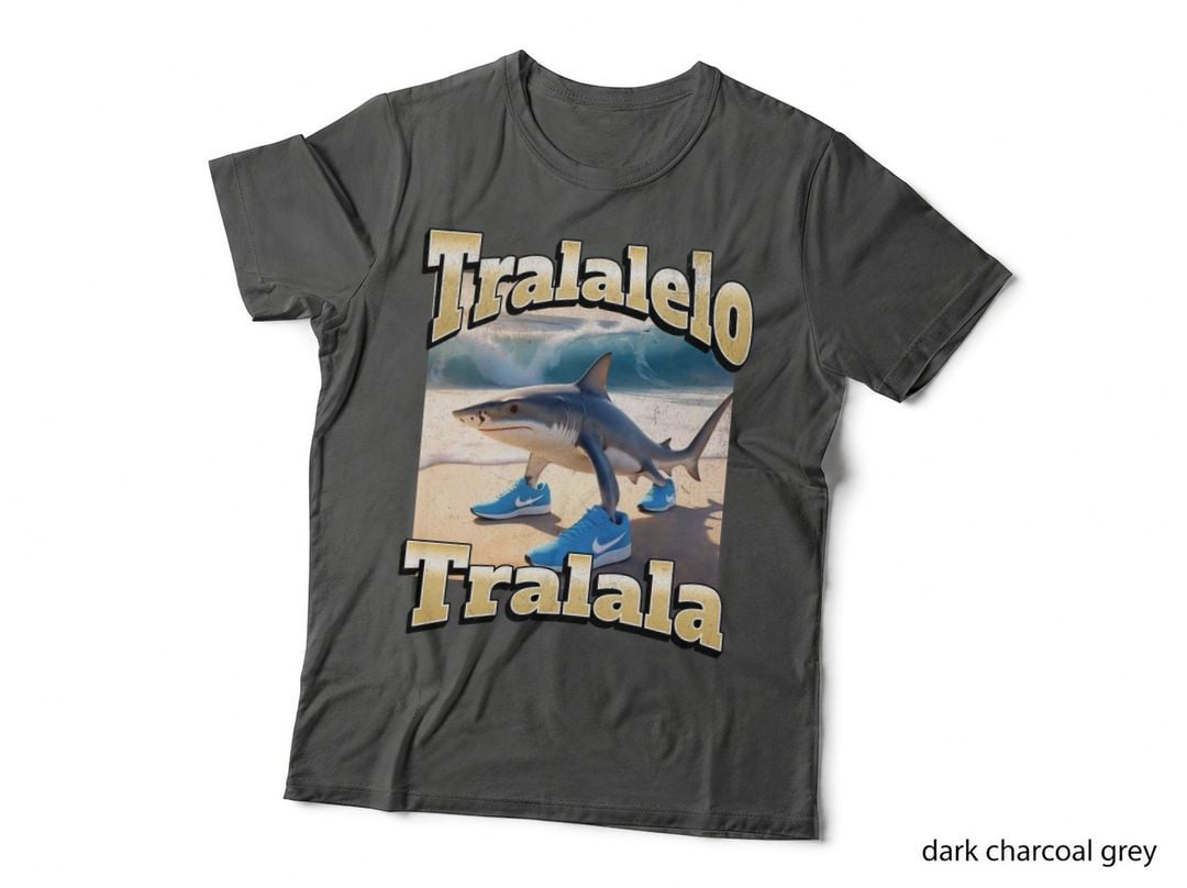 Tralalero Tralala Italian Brainrot T-Shirt, Funny Shark Sneakers Meme Tee