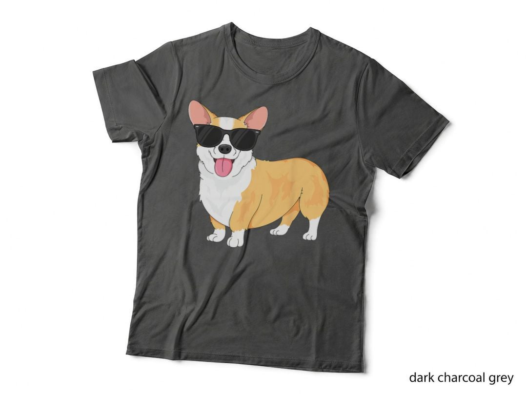 Vintage Cool Corgi T-Shirt for Boys Kids Dog Sunglasses T-Shirt