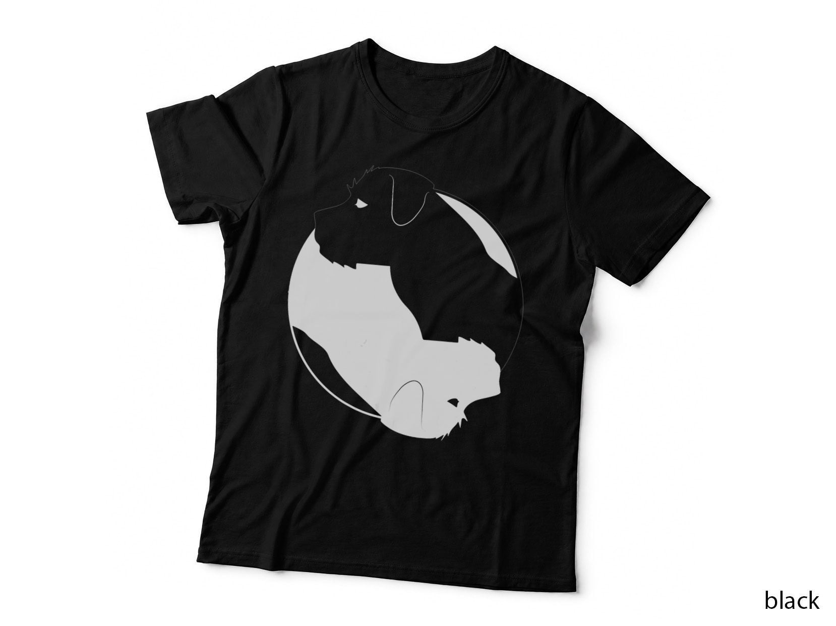 Yin Yang Border Terrier Funny Dog Symbol Meditation Zen T-Shirt
