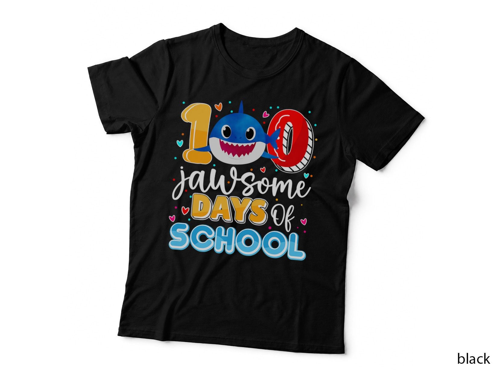 100 Jawsome Days of School Cute Shark Happy 100th Day School T-Shirt