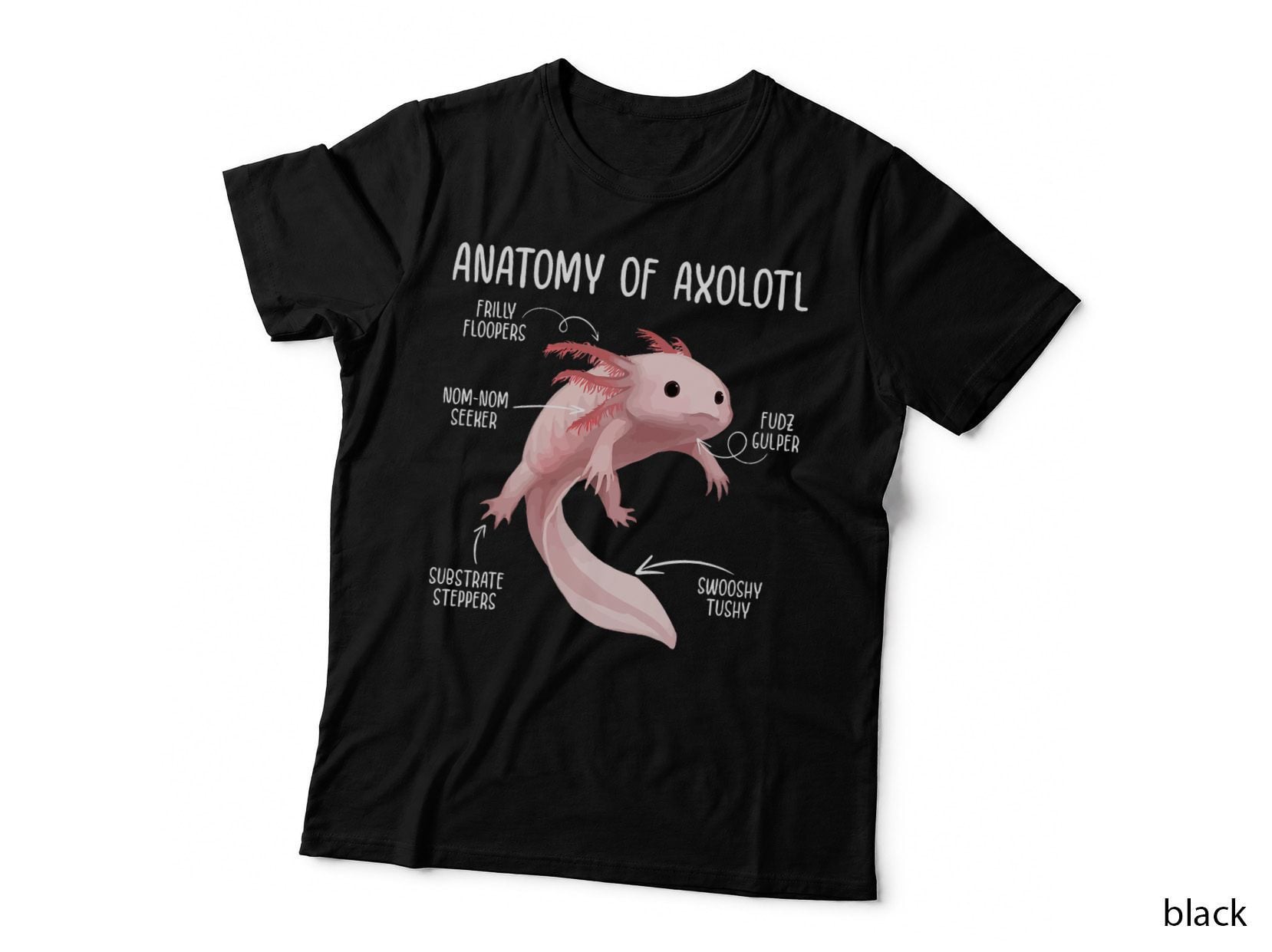 Anatomy of Axolotl for Kids Aquarium Pet Animal T-Shirt