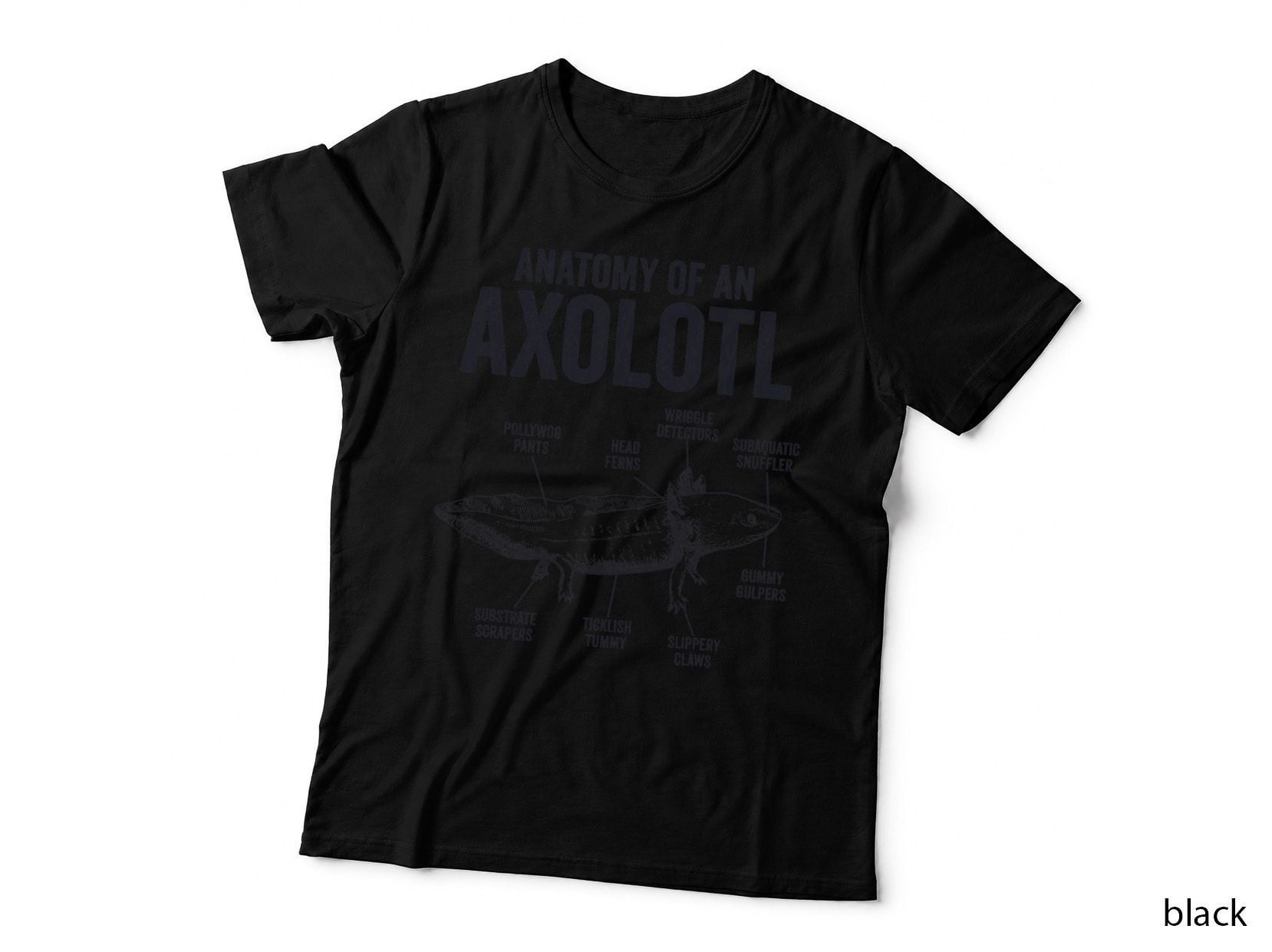 Anatomy of an Axolotl Funny Biology Diagram Science Axolotl T-Shirt