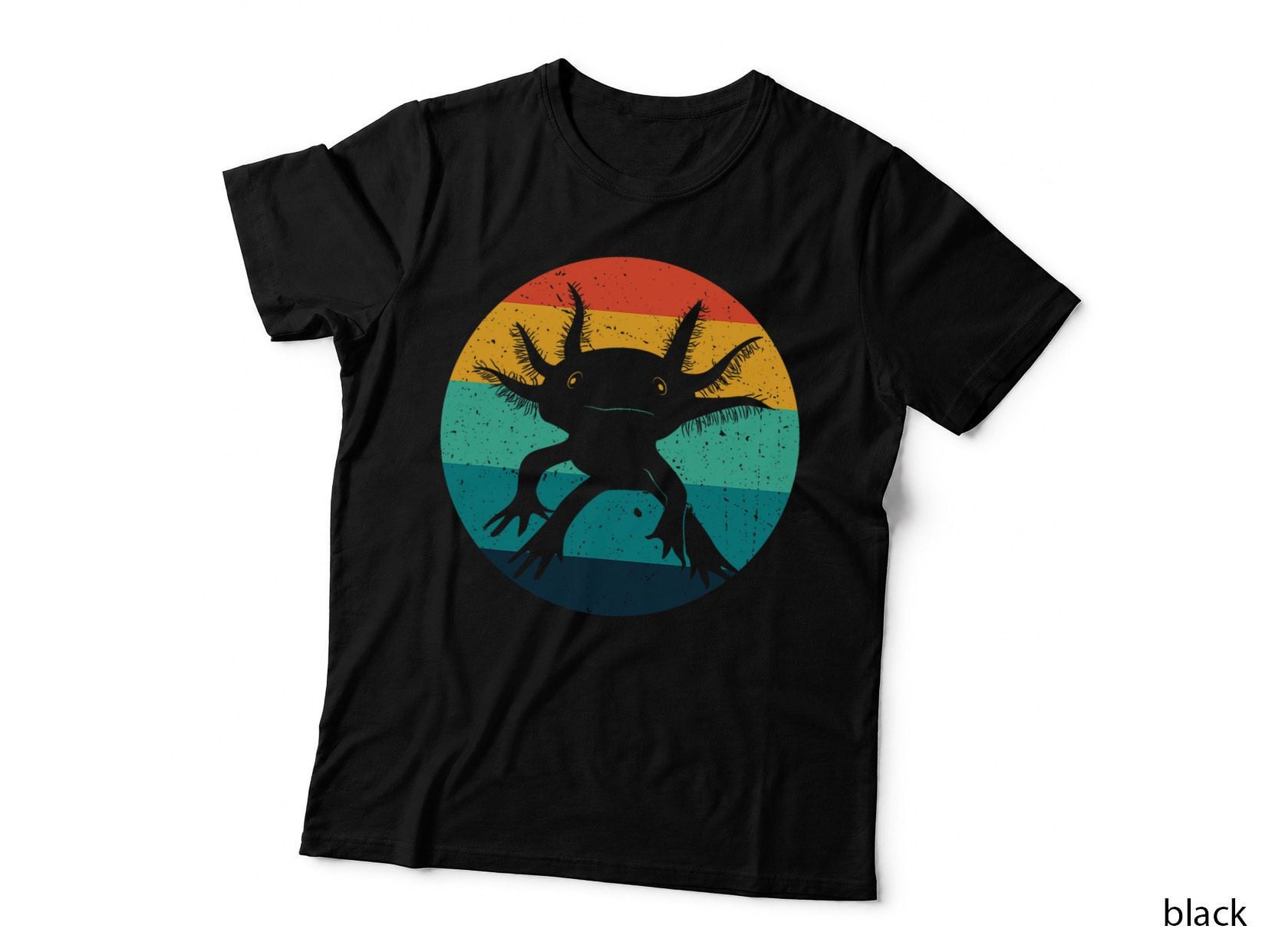 Axolotl Funny Gift Mom Dad Retro Design T-Shirt