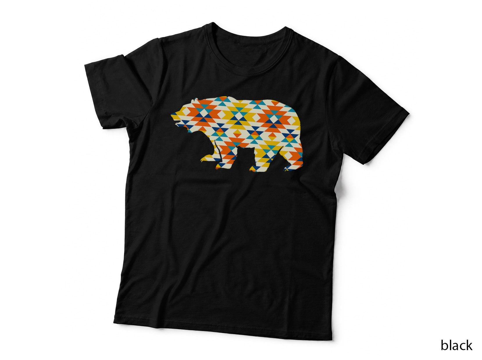 Bear Silhouette Native American Earth Zodiac T-Shirt