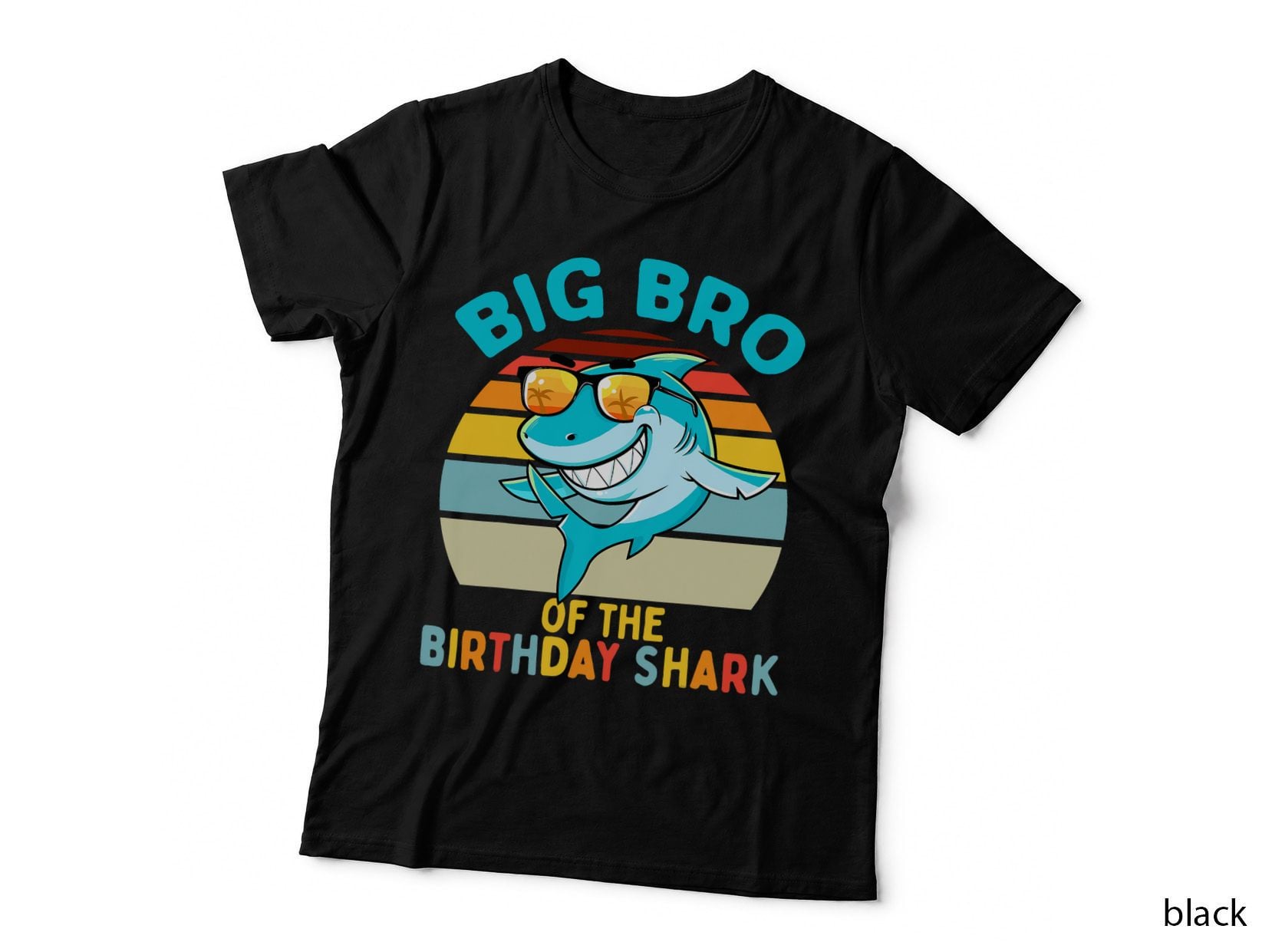 Big Bro of the Shark Birthday Brother Matching Family T-Shirt