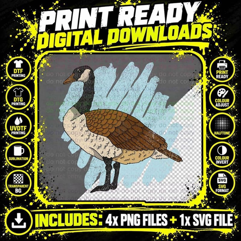 Canadian Goose, Bird Watcher, Birder Png SVG Digital Bundle