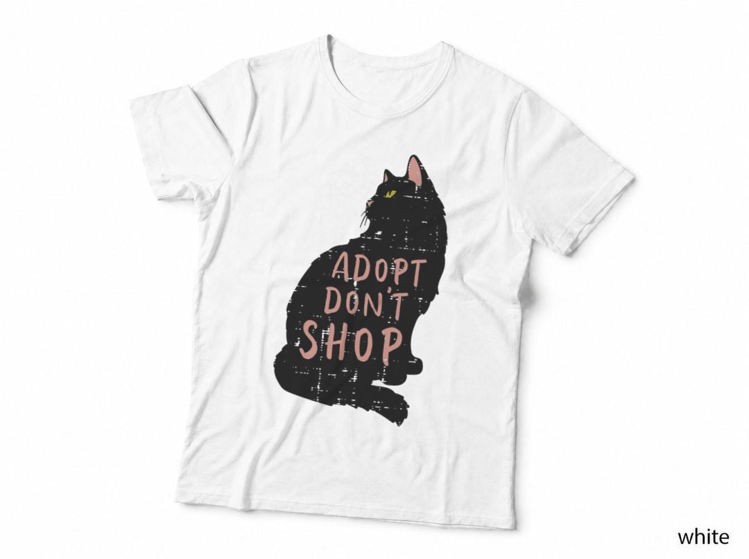 Cat Adopt Don't Shop Animal Rescue Pet Owner Men Women Kids T-Shirt
