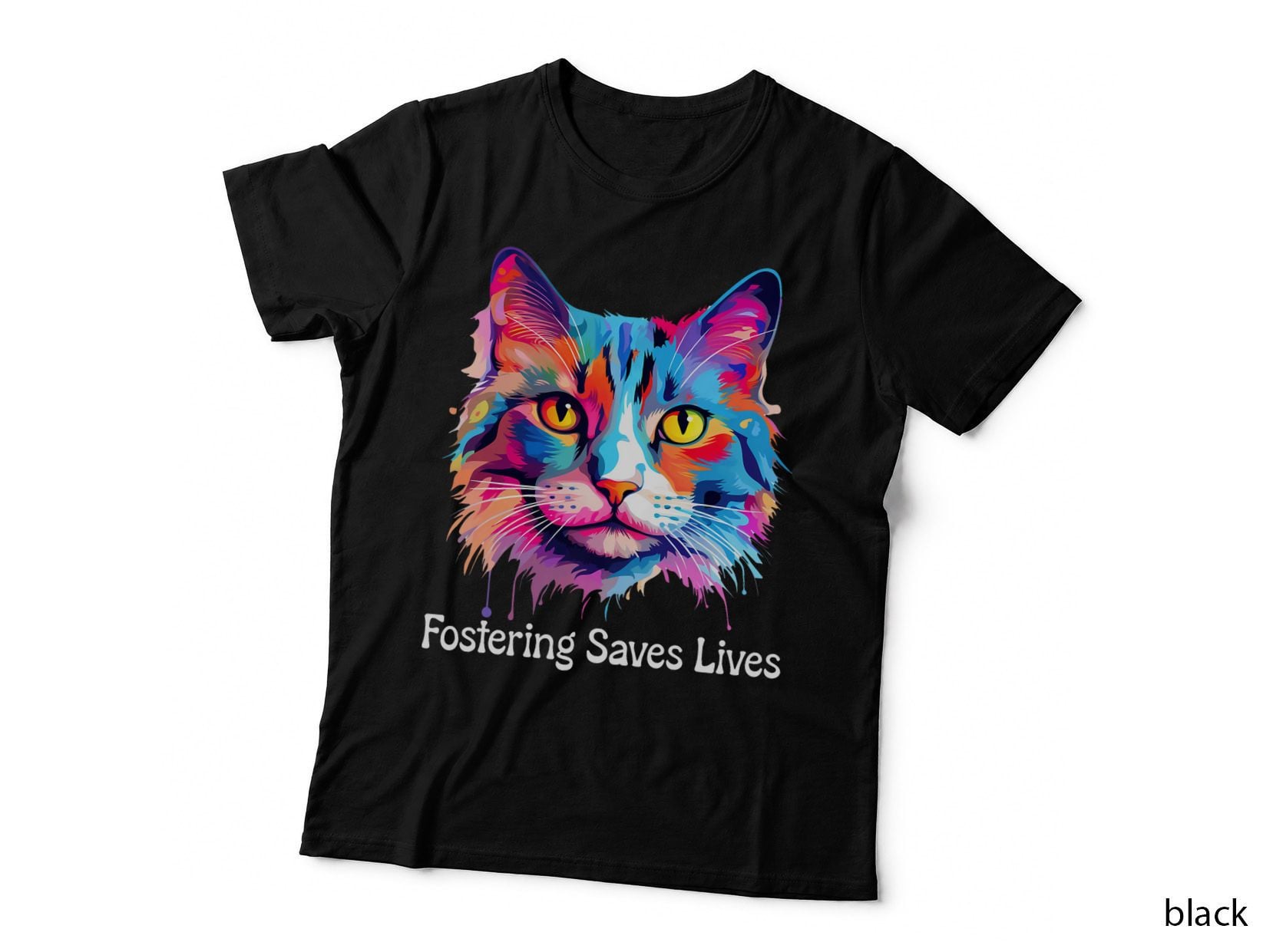 Cat Lovers Gift, Cat Rescue Fostering Saves Lives T-Shirt