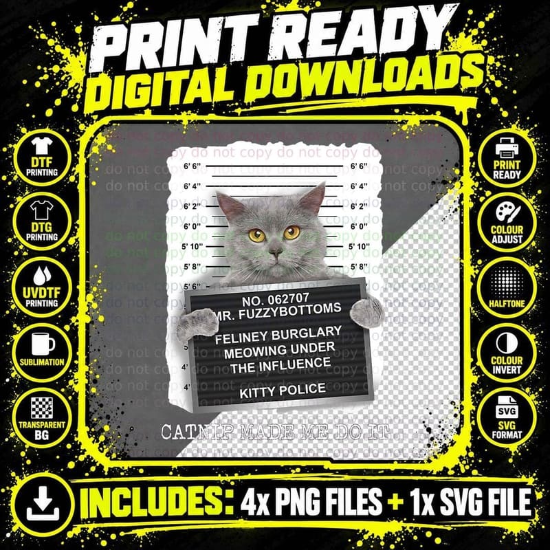 Catnip Made Me Do It Shirt, Funny Cat T Shirt Png SVG Digital Bundle