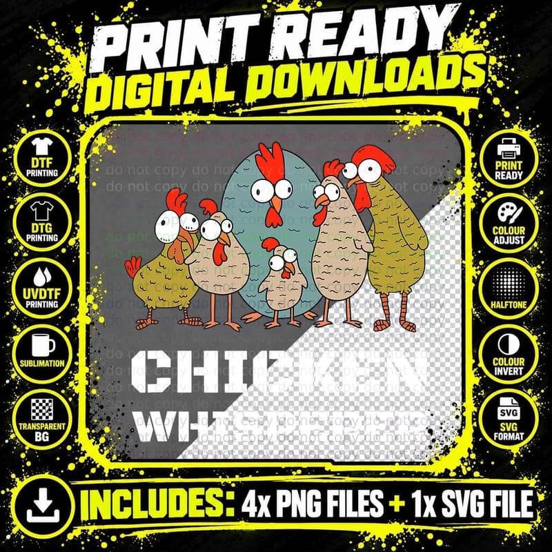 Chickens for Farmers Chicken Keepers & Chicken Whisperer Png SVG Digital Bundle