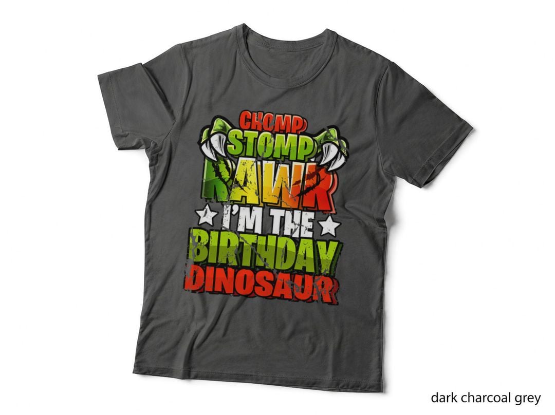 Chomp Rawr I'm the Birthday Dinosaur Matching Family Boys T-Shirt