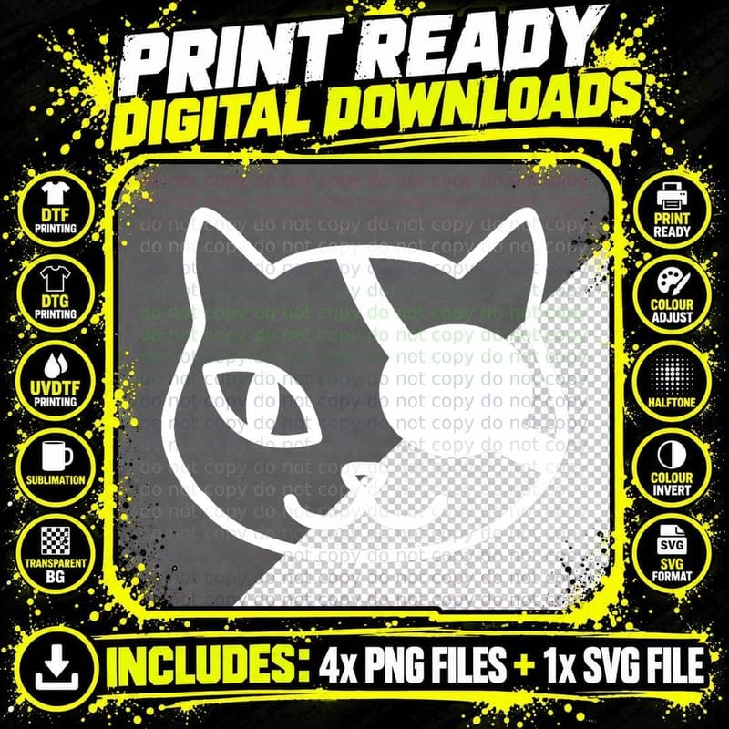 Cute Pirate Cat for Cat Lover Eye Patch Kitten T-Shirt Png SVG Digital Bundle