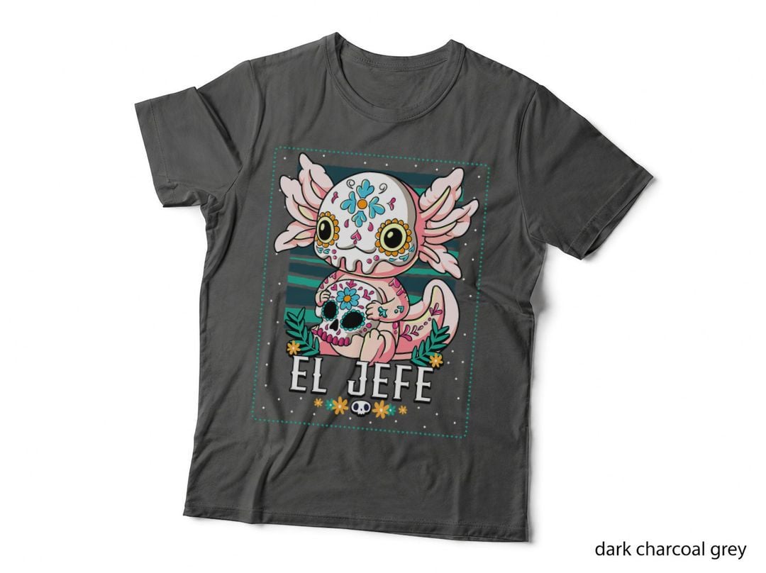 El Jefe Dia De Los Muertos Axolotl T-Shirt