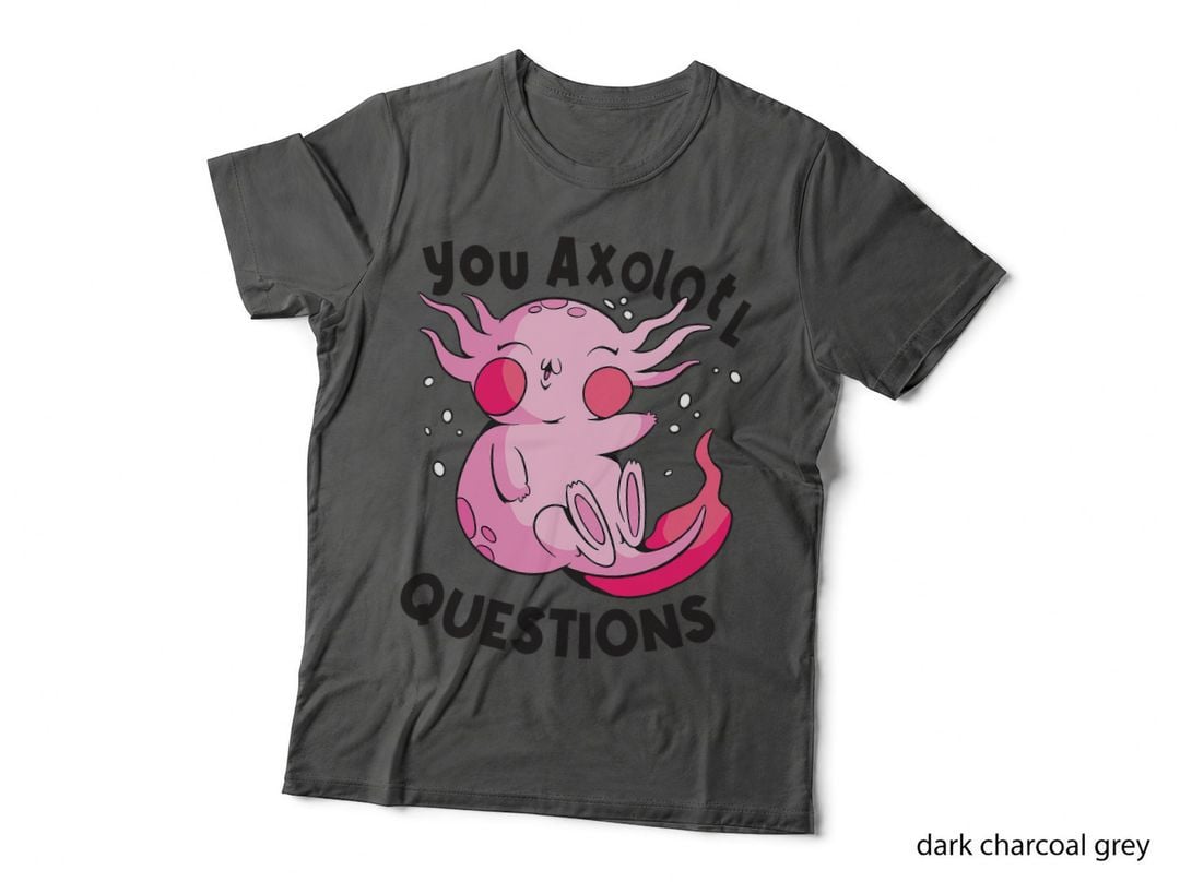 Funny Axolotl Shirt You Axolotl Questions Kids Boys T-Shirt