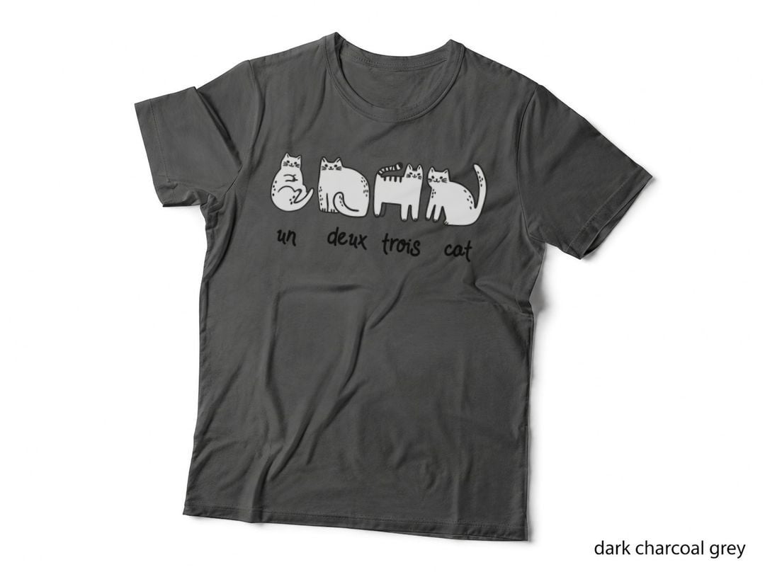 Funny Cat Shirt Un Deux Trois Cat Kitty Lover T-Shirt
