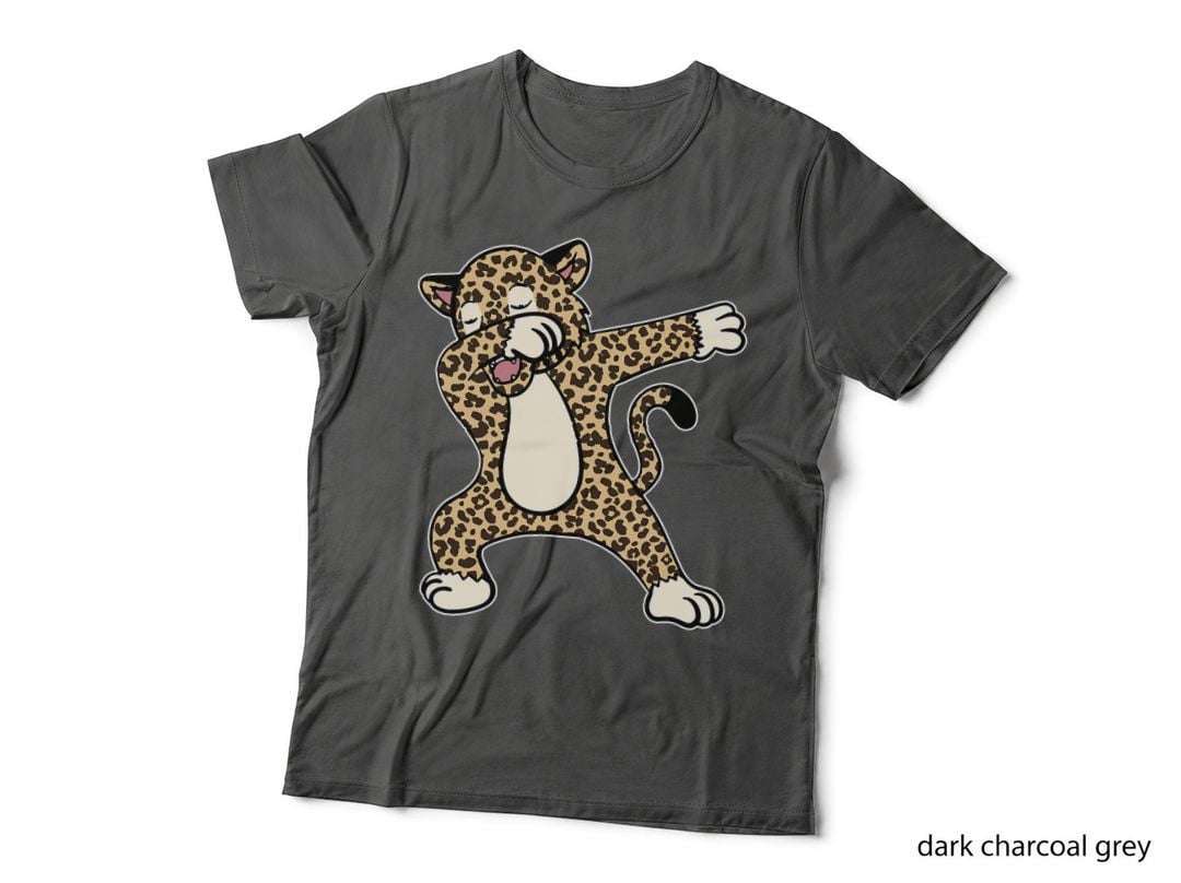 Funny Cheetah Dance for Kids Boys Girls Dabbing Cheetah Cat T-Shirt