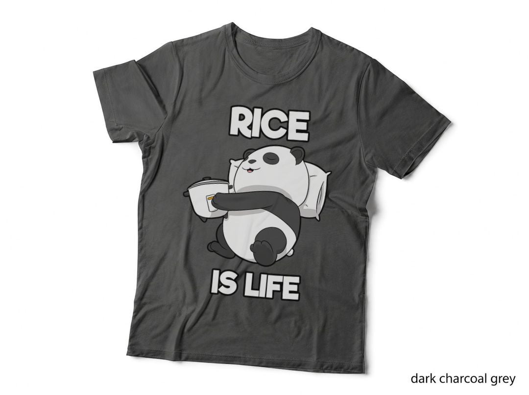 Funny Exercise Extra Rice Is Life Panda Pun Rice Cooker T-Shirt