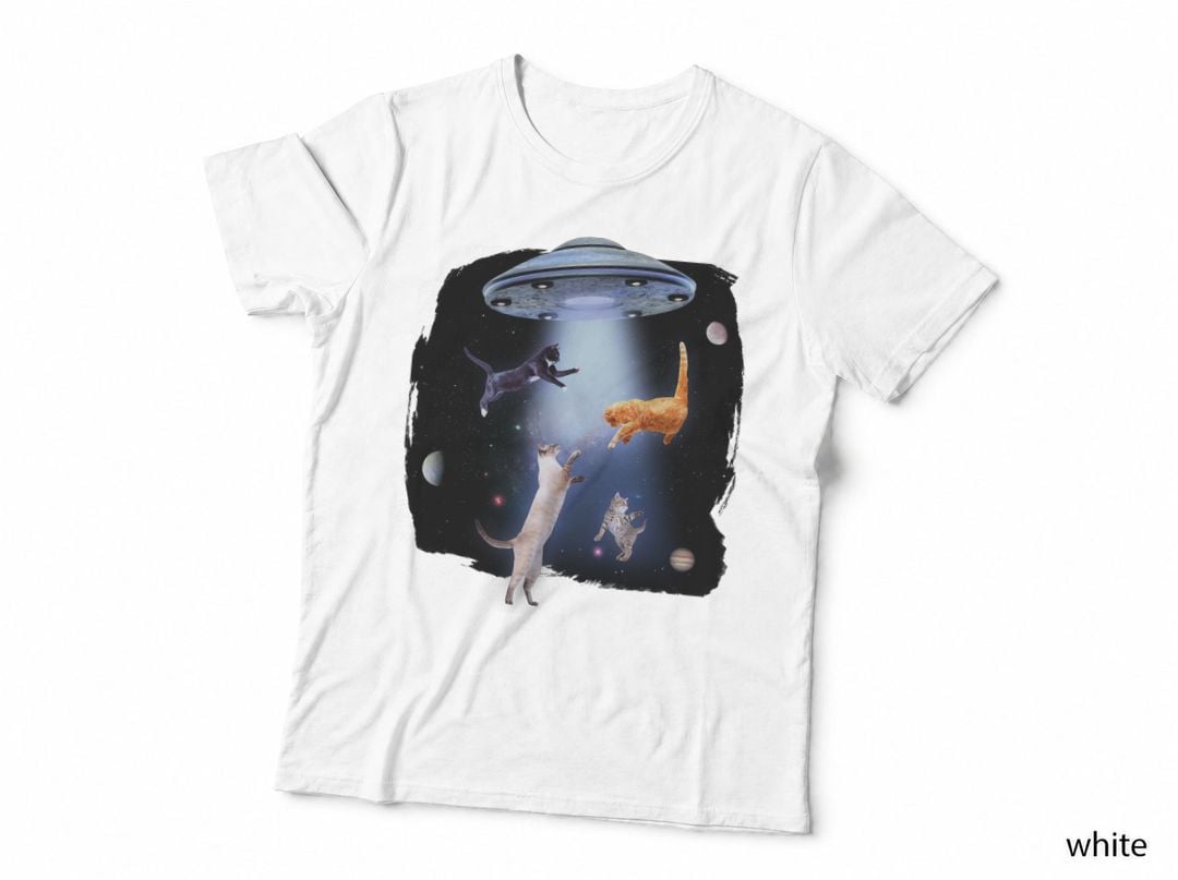 Funny Galaxy Cat Space Kitty Planets Galaxy T-Shirt