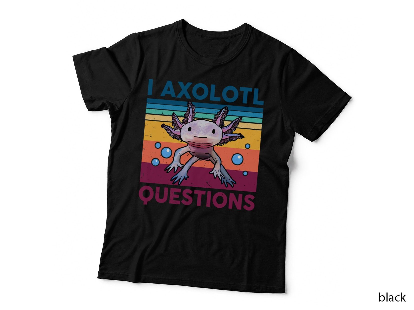 Funny I Axolotl Question Retro Vintage Axolotl Lovers Kids T-Shirt